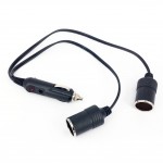 2-way Cigarette lighter socket splitter. 1 male / 2 female